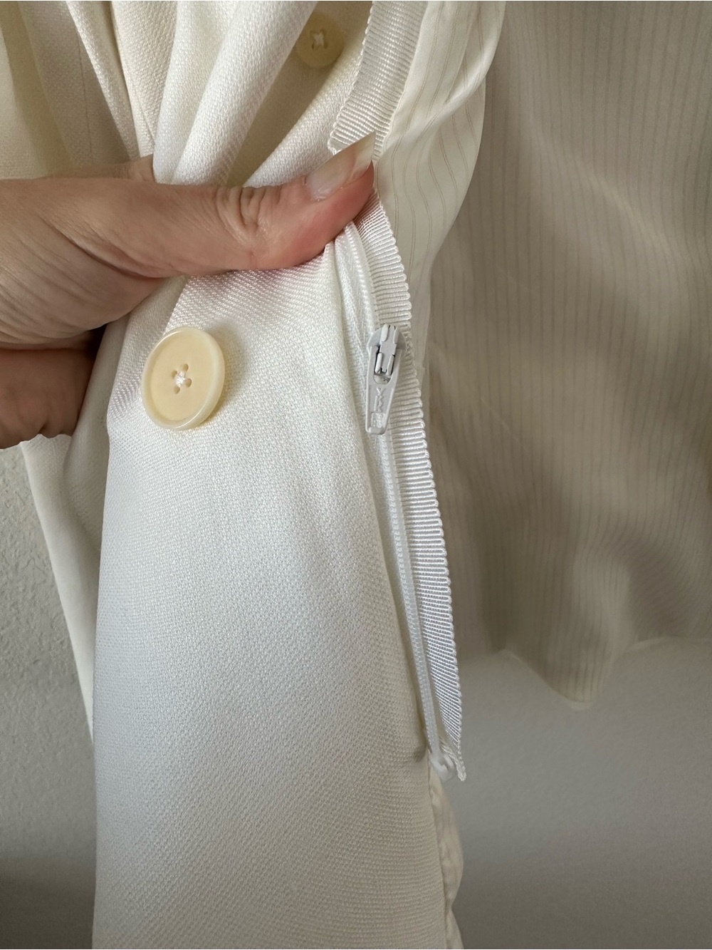 Veronica Beard Miller White Dickey Blazer Jacket Gold Buttons SZ US 12 - Picture 7 of 10